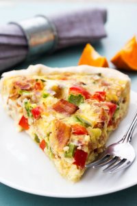 quiche on a plate