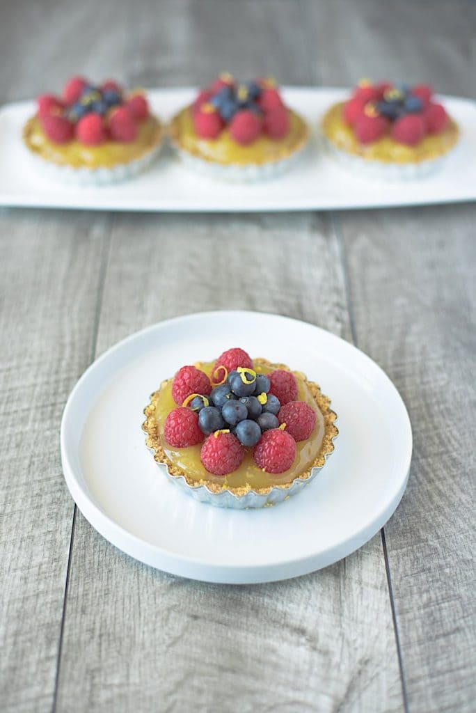 NO BAKE BERRY LEMON TARTLETS