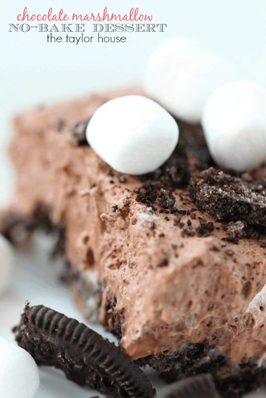 CHOCOLATE MARSHMALLOW NO BAKE DESSERT