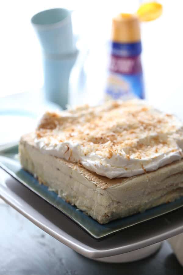 VANILLA COCONUT ICE BOX CAKE