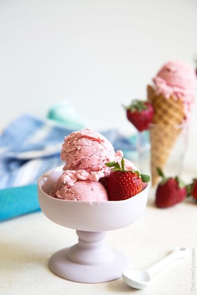 STRAWBERRY BUTTERMILK ICE CREAM