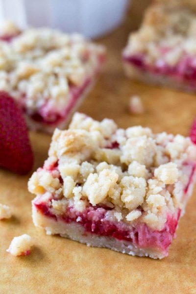 STRAWBERRY CRUMB BARS