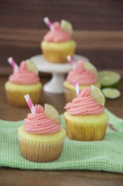 STRAWBERRY LIME MARGARITA CUPCAKES