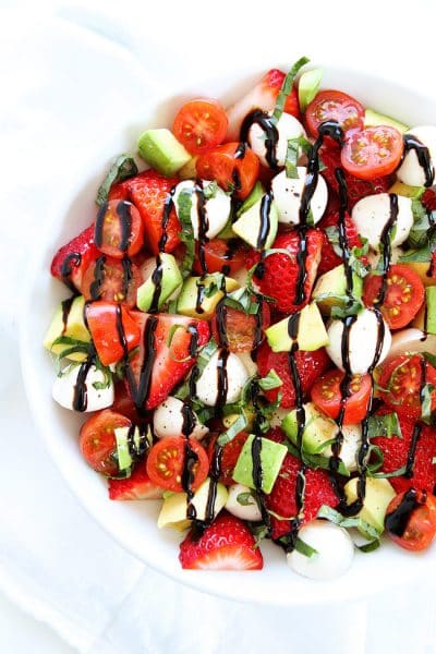 STRAWBERRY AVOCADO CAPRESE SALAD