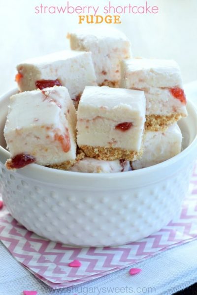 STRAWBERRY SHORTCAKE FUDGE