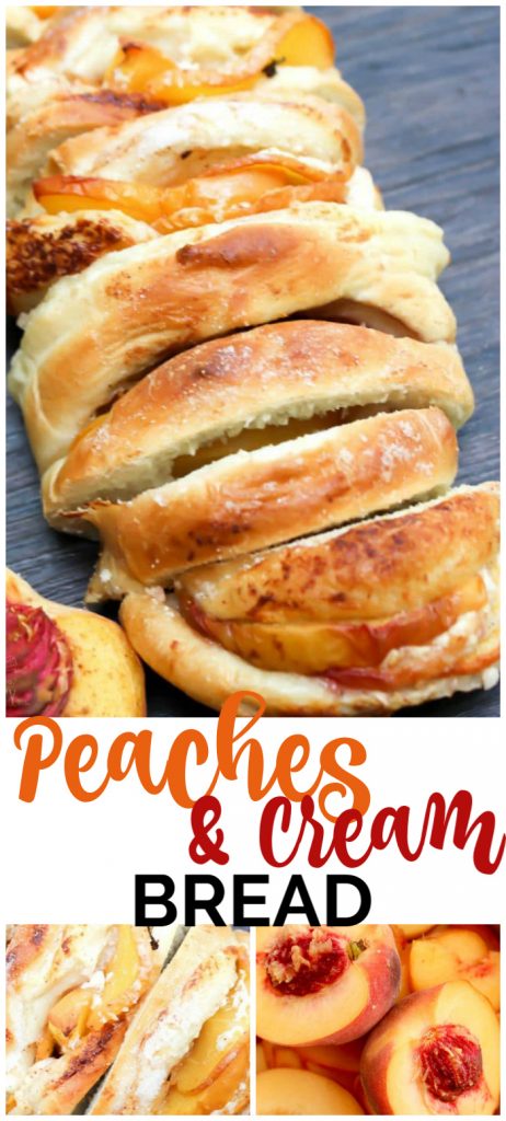 Peaches & Cream Bread pinterest image