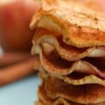 BAKED CINNAMON SUGAR APPLE SLICES are a perfect snack. Crispy baked apples slices coated in cinnamon and sugar like a fruit chew but better!