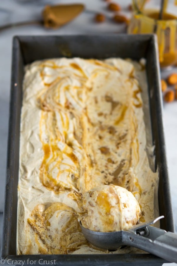 EASY SALTED CARAMEL PEANUT BUTTER ICE CREAM