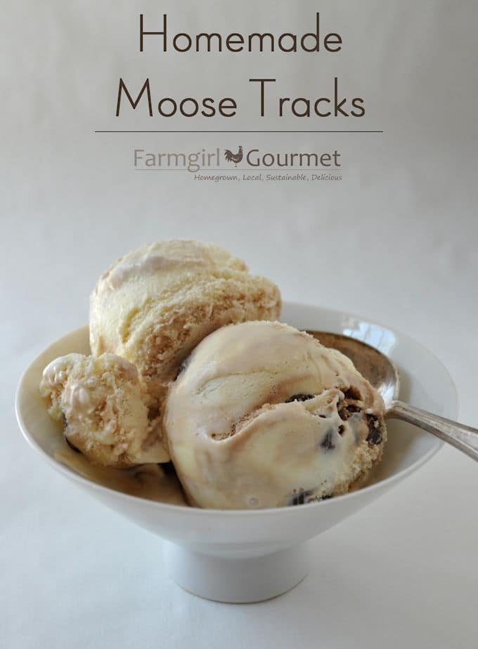 HOMEMADE MOOSE TRACKS ICE CREAM