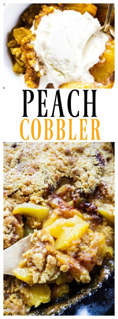 Best Ever Peach Cobbler Recipe - This classic & traditional dessert is made with just a few simple ingredients and is so easy to make.