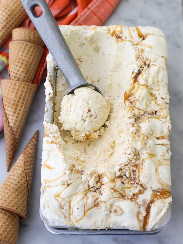 HAZELNUT AND SALTED CARAMEL ICE CREAM