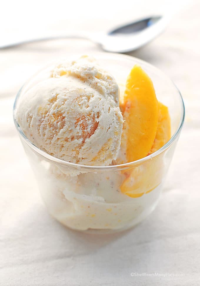 HOMEMADE PEACH ICE CREAM RECIPE