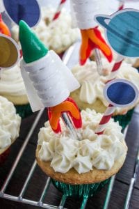 Easy Rocket Cupcakes