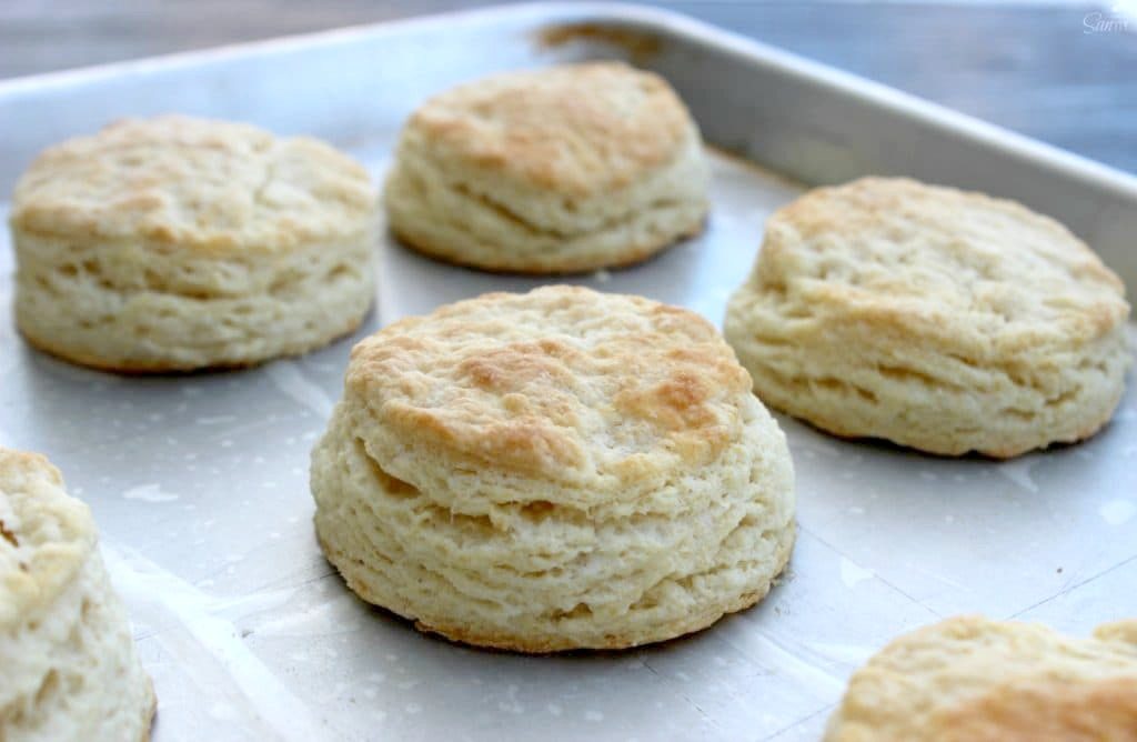 COPYCAT KFC BISCUITS photo of Copycat KFC Biscuits on sheet pan