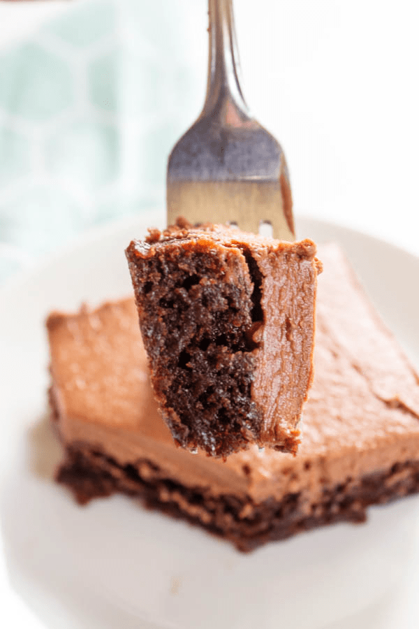 CHOCOLATE CHEESECAKE BROWNIE BARS - decadent and delicious this no-bake chocolate cheesecake with a fudgey brownie base will have you drooling. 
