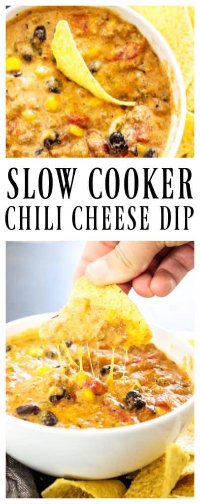 SLOW COOKER CHILI CHEESE DIP – cheesy and full of flavor, this easy recipe will score a win on game day and be a hit during the holidays. SLOW COOKER CHILI CHEESE DIP – cheesy and full of flavor, this easy recipe will score a win on game day and be a hit during the holidays.