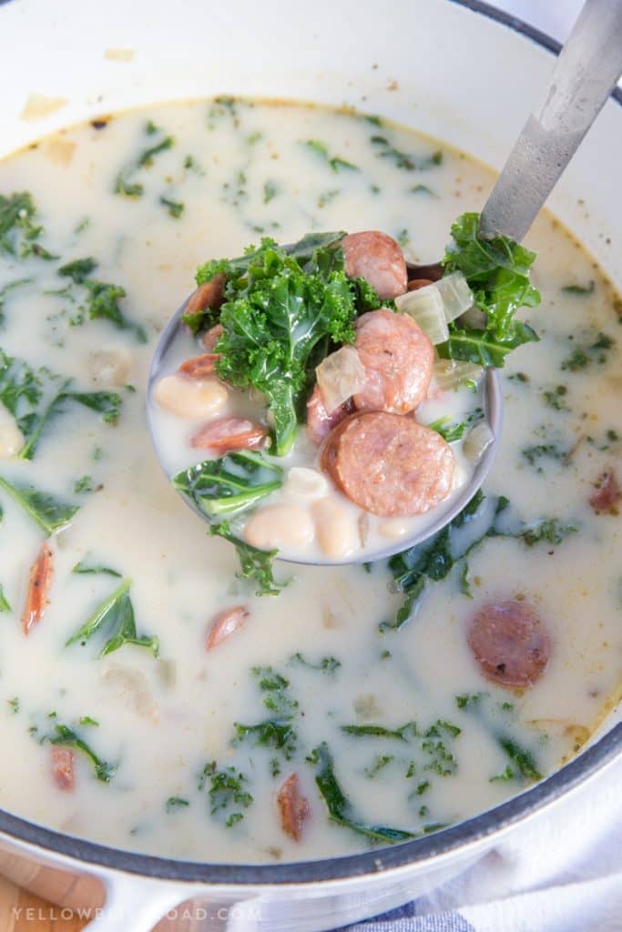 White Bean Sausage Kale Soup