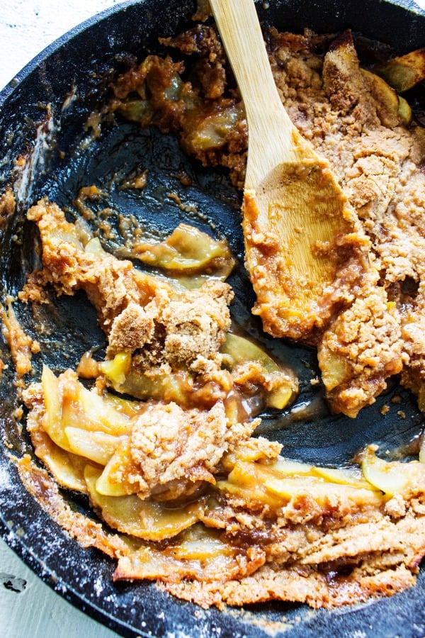 BEST EVER APPLE CRISP is one of our family favorites desserts. Maple caramelized apples and a crisp sweet topping, nothing beats this fall treat.