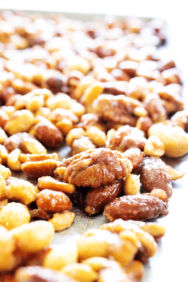 CANDIED MIXED NUTS are simple and deliciously addictive, making the perfect snack and/or holiday gift that everyone will love.