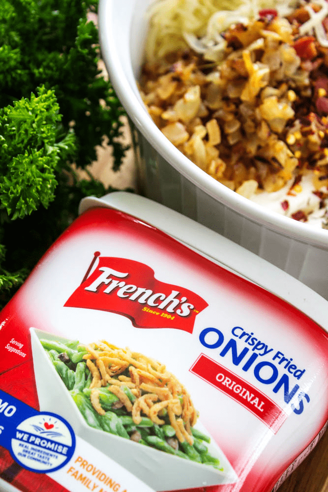 a package of French's Crispy-Fried Onions.