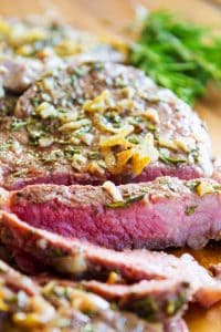 Mouthwatering and insanely delicious and easy, this PAN SEARED STEAK WITH ROSEMARY AND GARLIC BUTTER can make your kitchen the best steakhouse around.