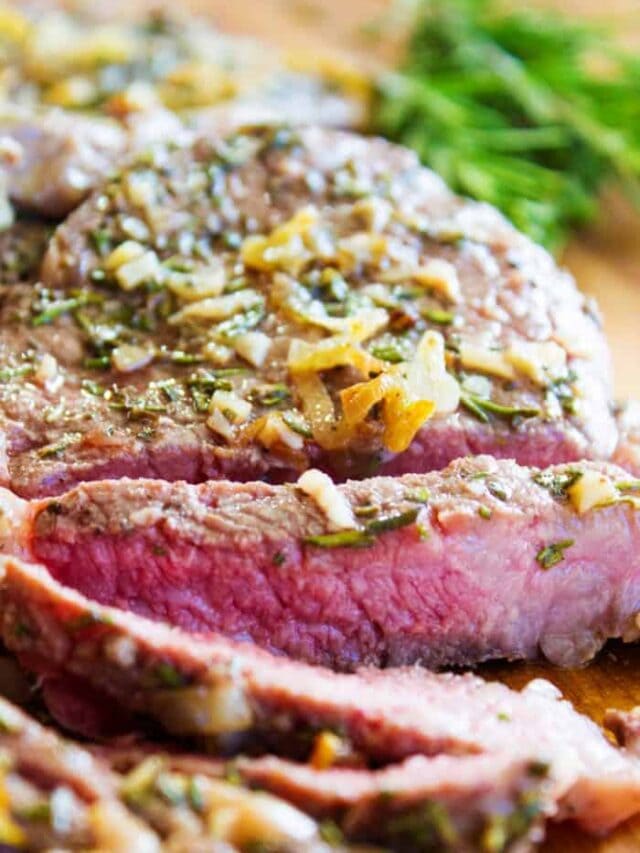 close up shot seared steak