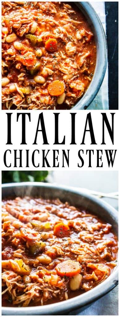 Italian Chicken Stew served in a bowl