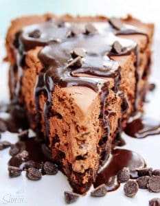 Fudge Brownie No-Bake Cheesecake