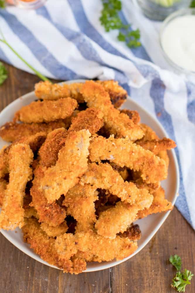 photo of pork tenderloin fries in a shallow white bowl