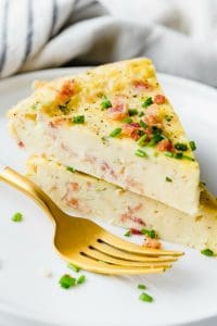 Bacon Chive Crustless Quiche