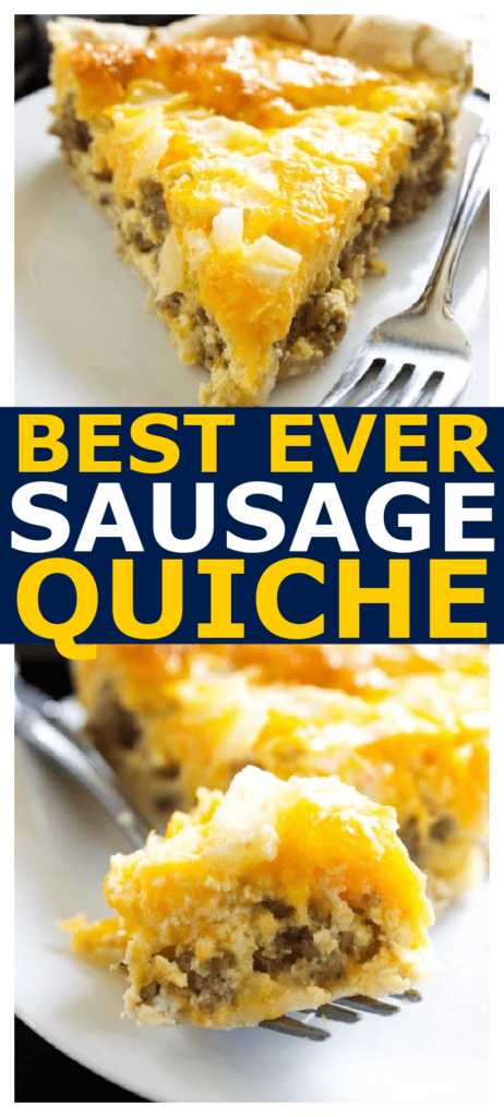 slice of sausage quiche