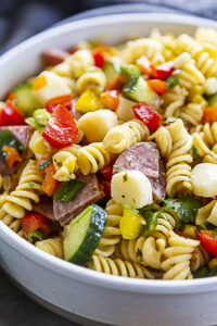 bowl of pasta salad