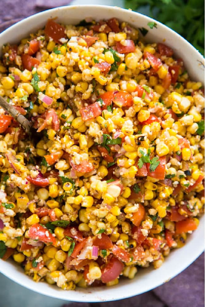 overhead photo of the salad without sour cream