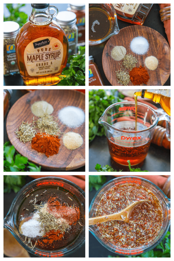 photo collage showing how to make the glaze.