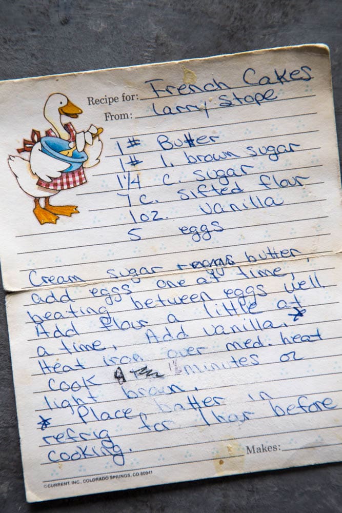 the recipe written on a recipe card
