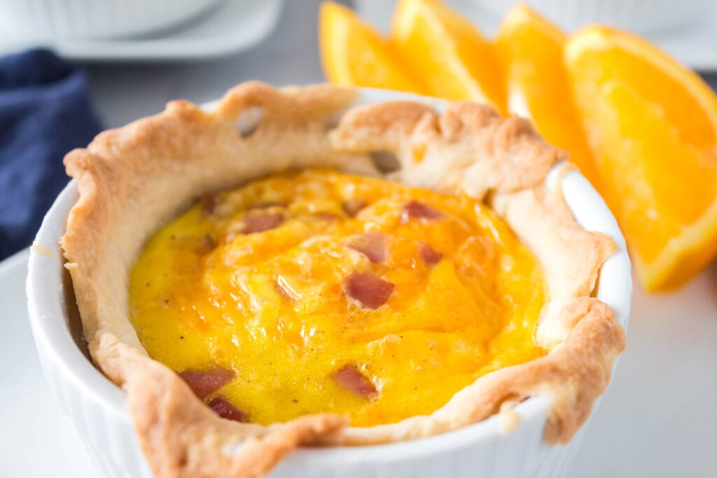 one baked mini quiche