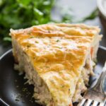 a slice of chicken pot pie