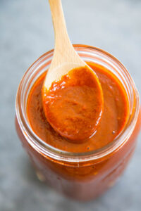enchilada sauce in a jar