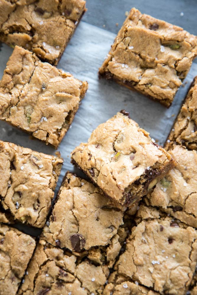 sliced cookie bars.