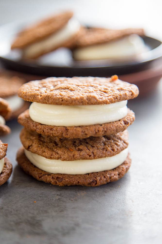 a stack of two whoopie pies.
