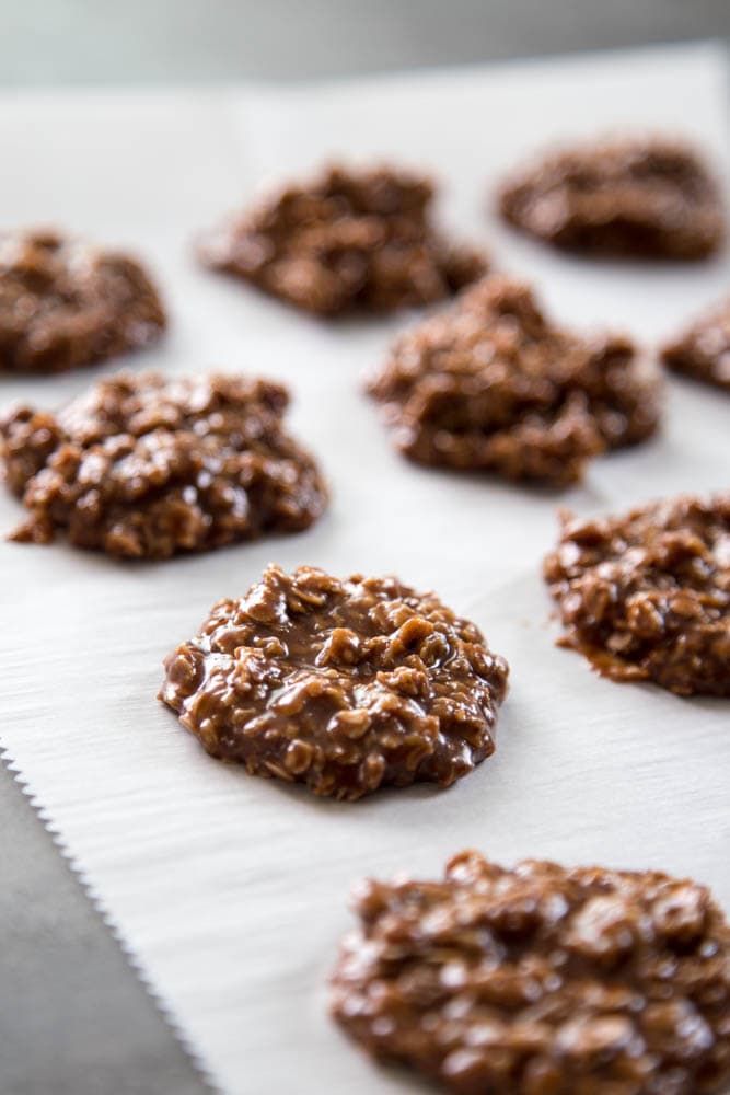cookies dropped onto the pan.