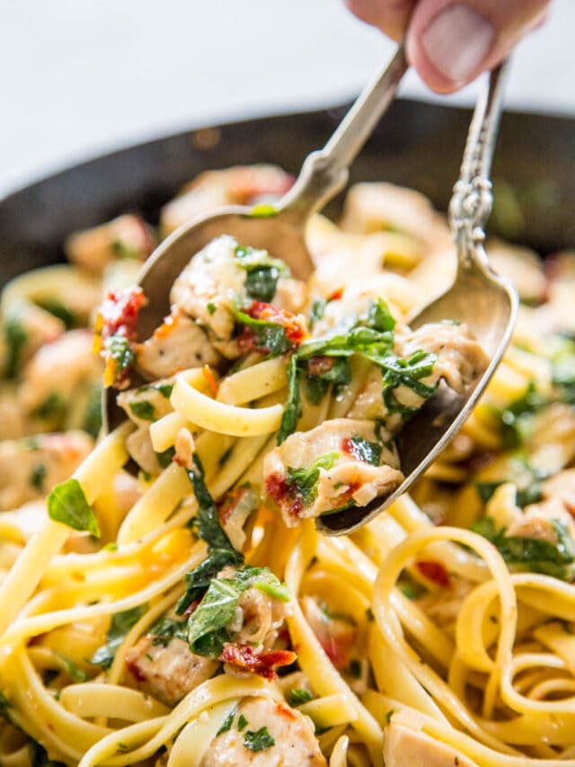 Chicken pasta skillet.