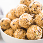 a bowl of protein balls.