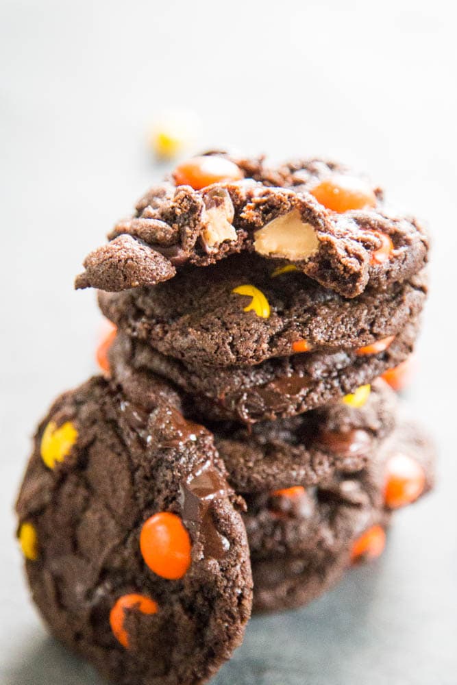 a stack of cookies.