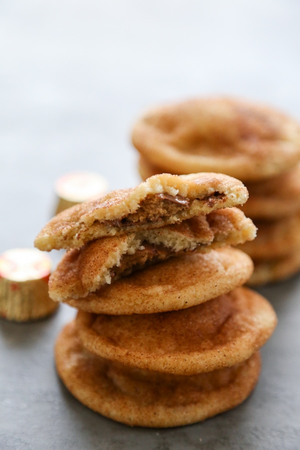 a stack of cookies.