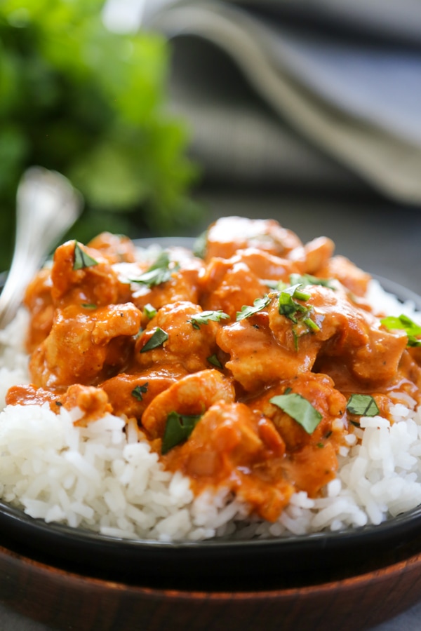 the final dish served over rice.