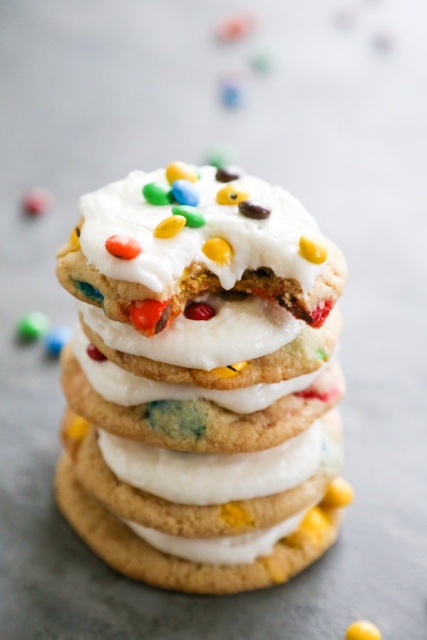 a stack of cookies.