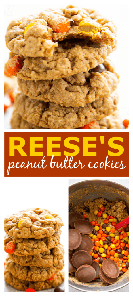 peanut butter oatmeal cookies pinterest collage.