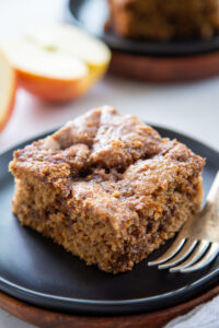 a slice of coffee cake.