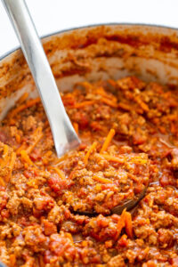turkey bolognese in pot